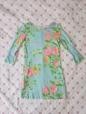 Lilly Pulitzer Marlowe Dress Fresh Squeezed Pink Lemonade Fruit Print Size XS